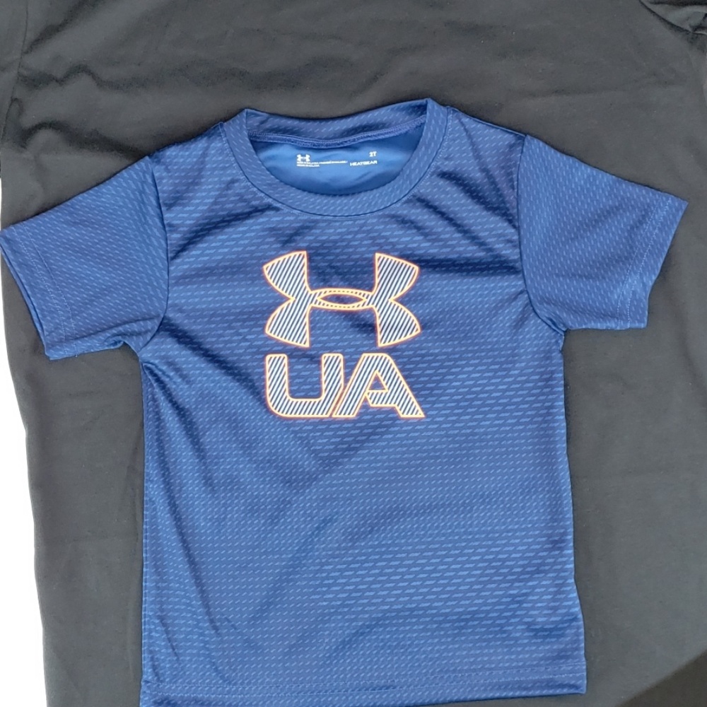 UNDER ARMOUR BOYS HEATGEAR 2T TEE HIRT BLUE NEW